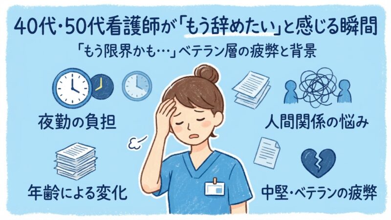40代・50代看護師が辞めたくなる理由｜離職データから見える本当のしんどさ 