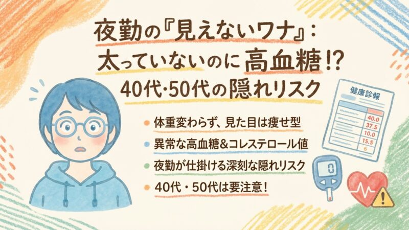 「痩せてるから大丈夫」は危険！夜勤が40代・50代の体に仕掛ける「見えないワナ」 